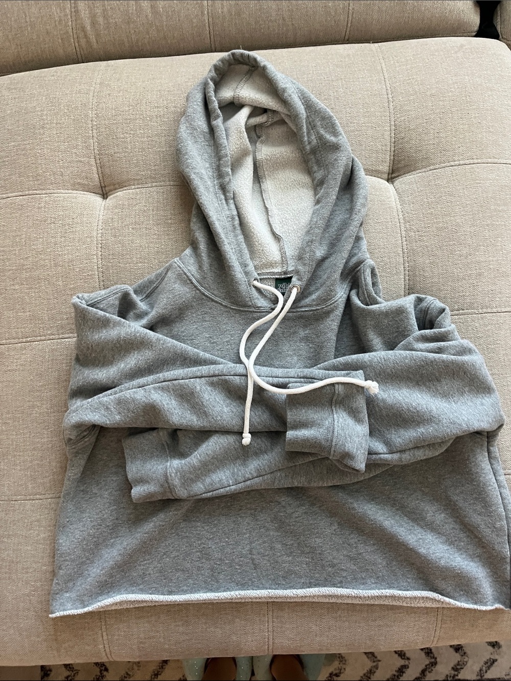 wild fable Gray Cropped Hoodie Jacket